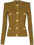 Balmain button-front knitted top - Gold