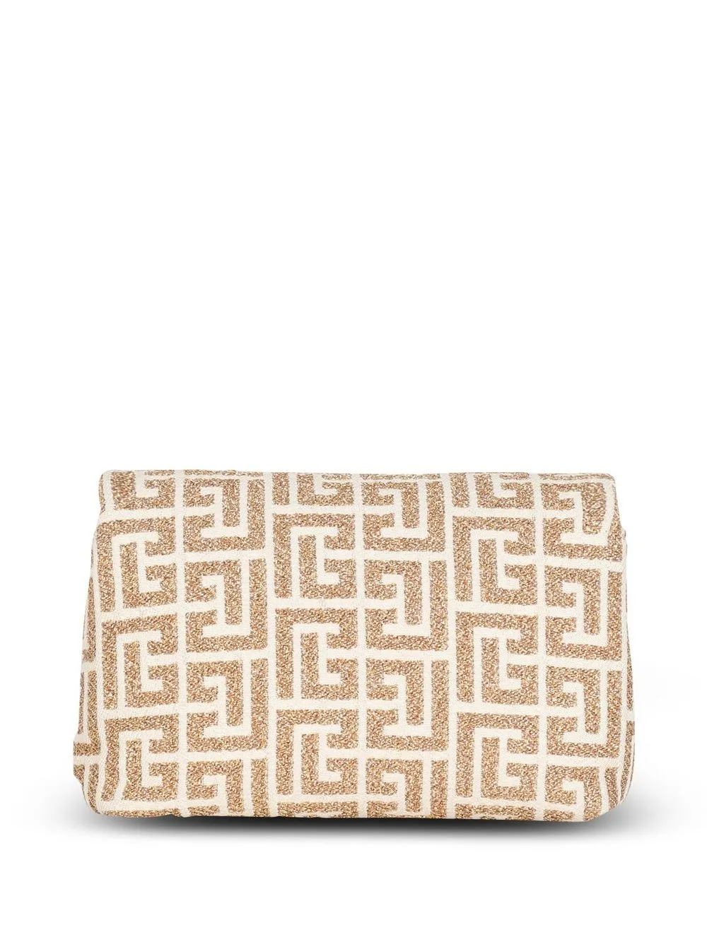 Balmain 1945 Monogram Shoulder Bag In Neutrals