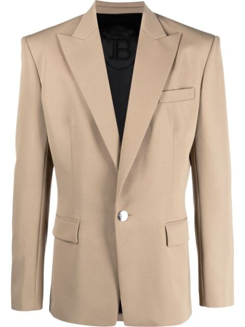 Balmain single-breasted wool suit jacket