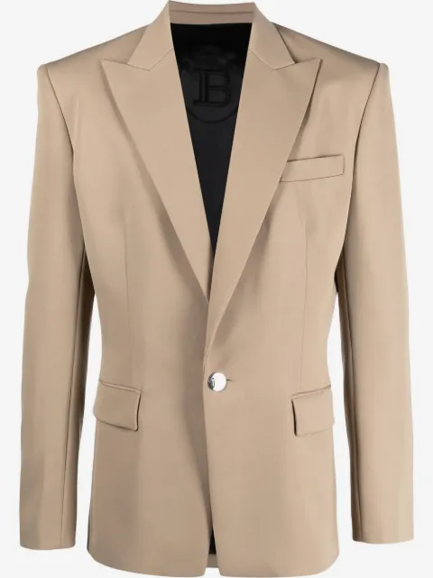 Balmain single-breasted wool suit jacket