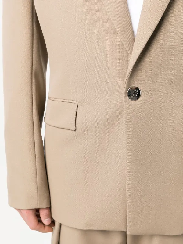 Balmain single-breasted Wool Suit Jacket | Neutrals | FARFETCH