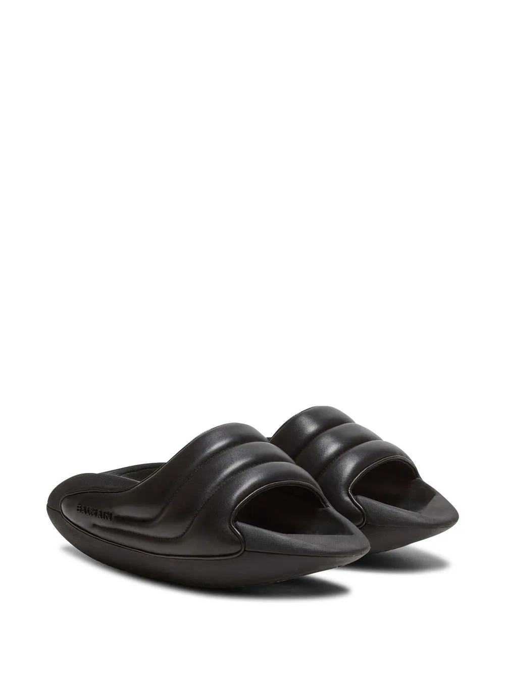 Balmain B-IT slippers met plateauzool - Zwart