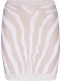 Balmain zebra intarsia-knit miniskirt - Neutrals