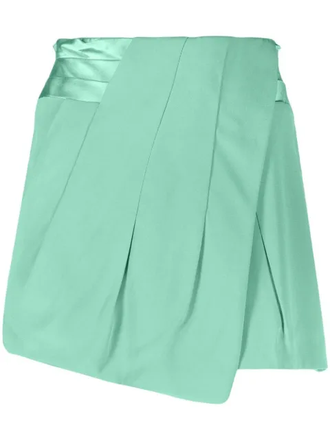 Balmain shorts asimétricos con panel plisado
