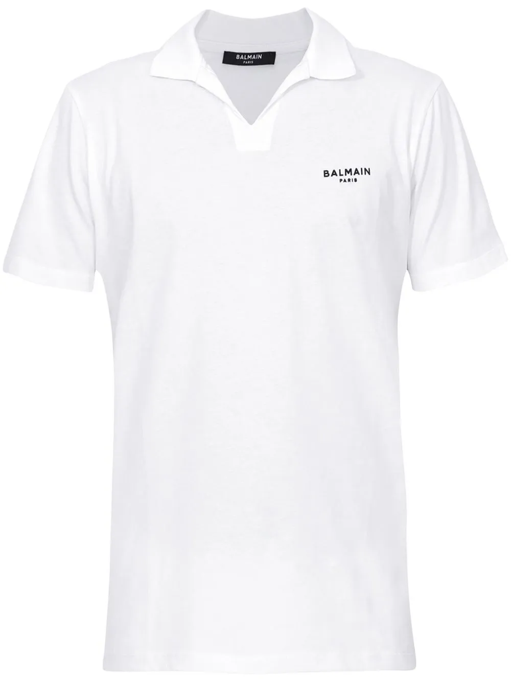 

Balmain wingtip-collar cotton polo shirt - White