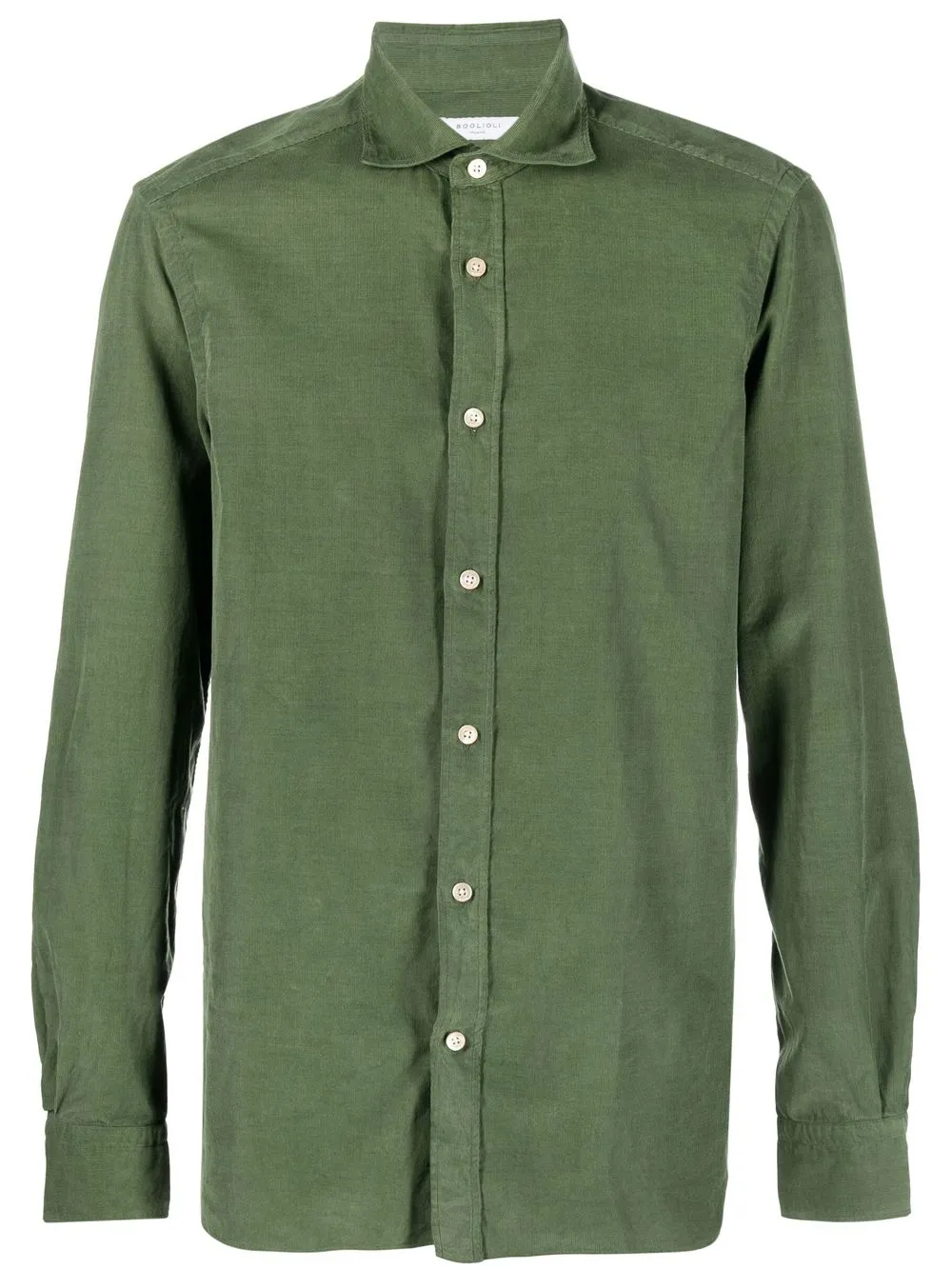 

Boglioli camisa manga larga con cuello italiano - Verde