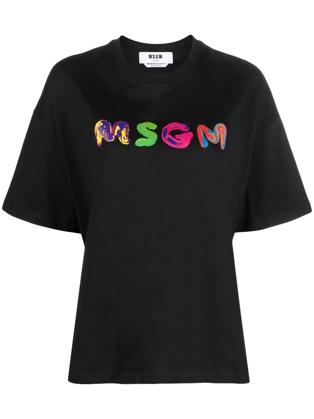 

MSGM logo-print round-neck T-shirt - Black