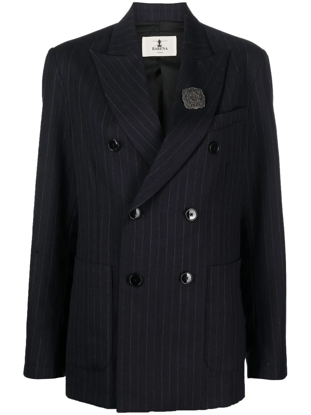 

Barena striped double-breasted blazer - Blue