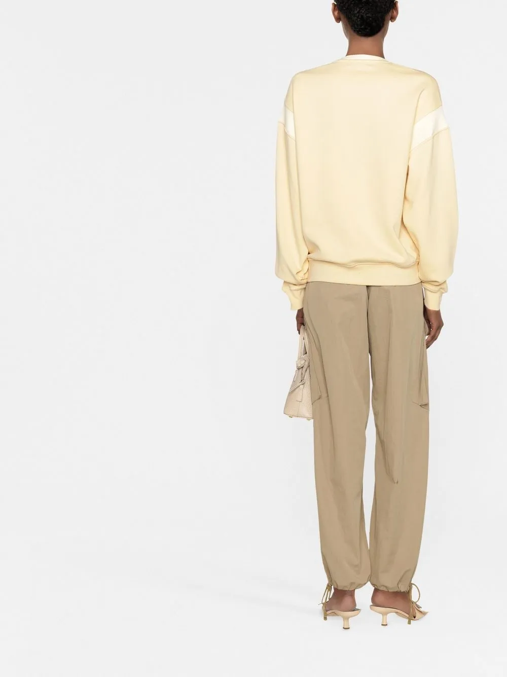 Ambush Multi-panel Long-sleeve Sweatshirt In Yellow
