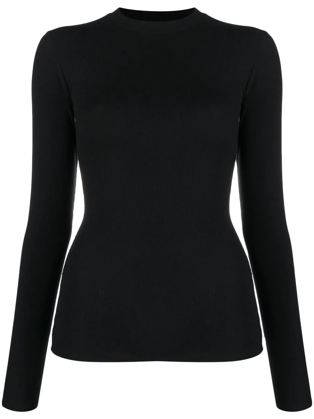 

Peter Do fine-ribbed long-sleeve top - Black