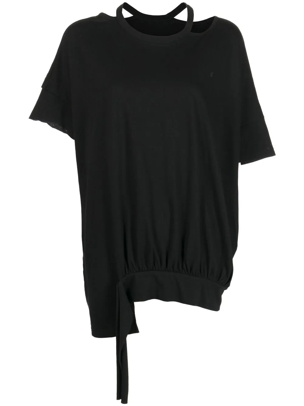 

Yohji Yamamoto cut-out detail T-shirt - Black