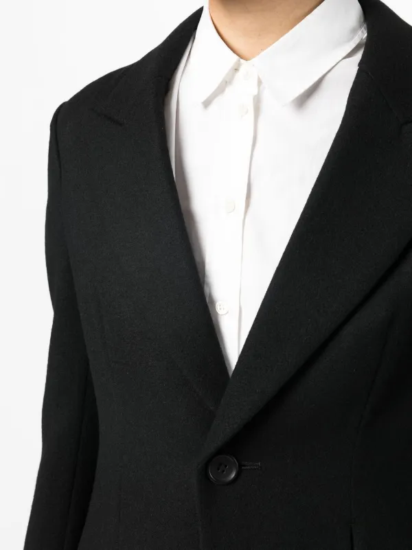 Yohji Yamamoto アシンメトリーヘム ジャケット | ブラック | FARFETCH JP