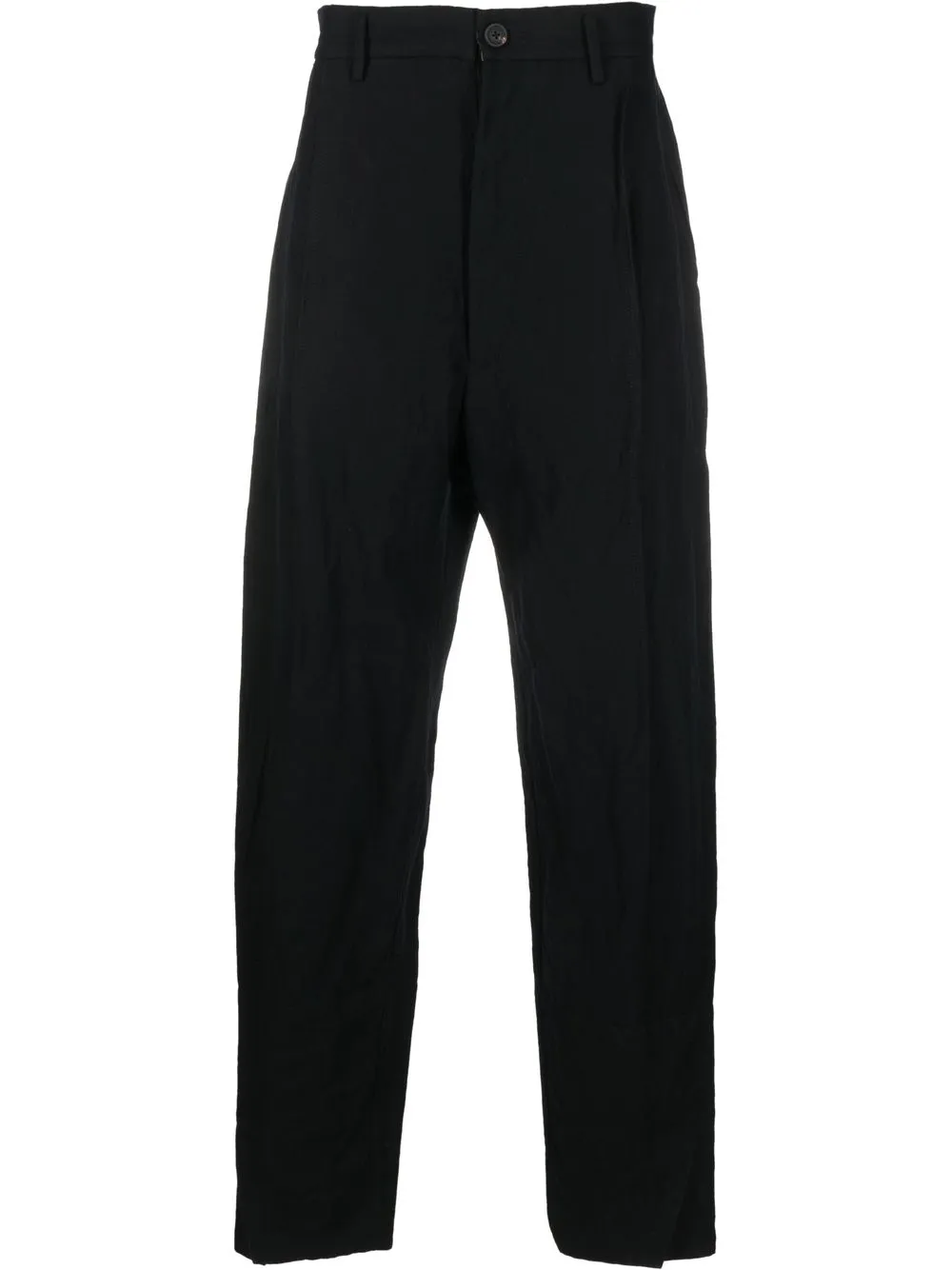 

Ziggy Chen stripe-print tapered trousers - Black