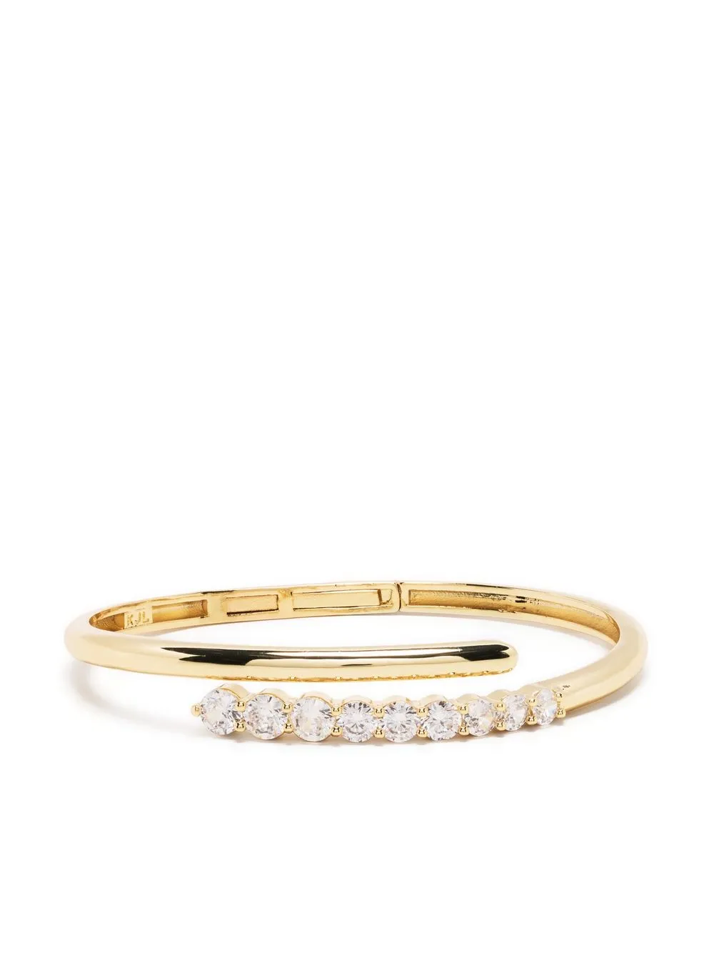 

Kenneth Jay Lane brazalete bañado en oro con detalles de cristal - Dorado