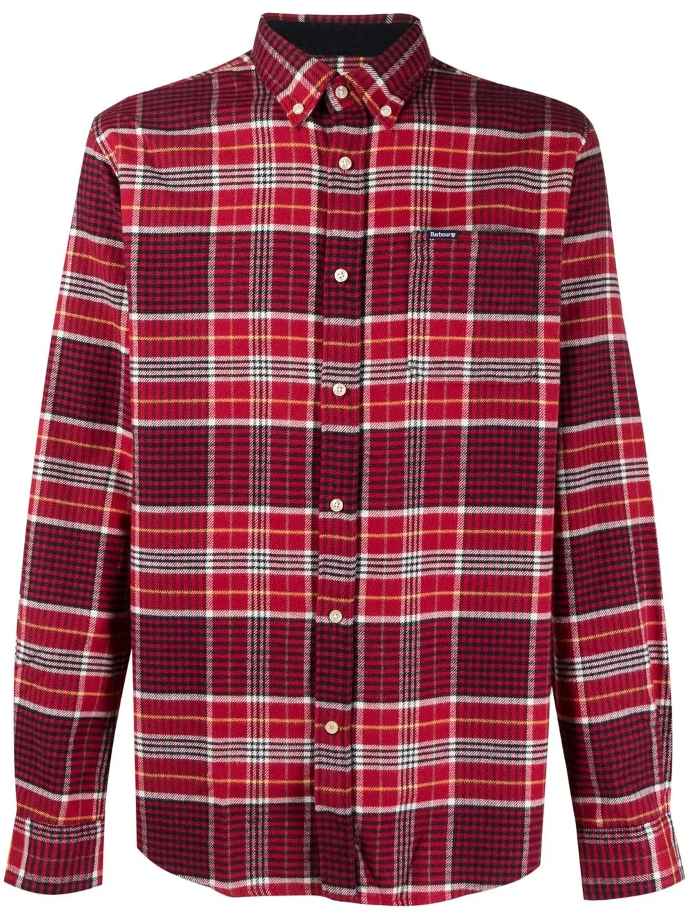 

Barbour camisa con motivo de cuadros y botones - Rojo