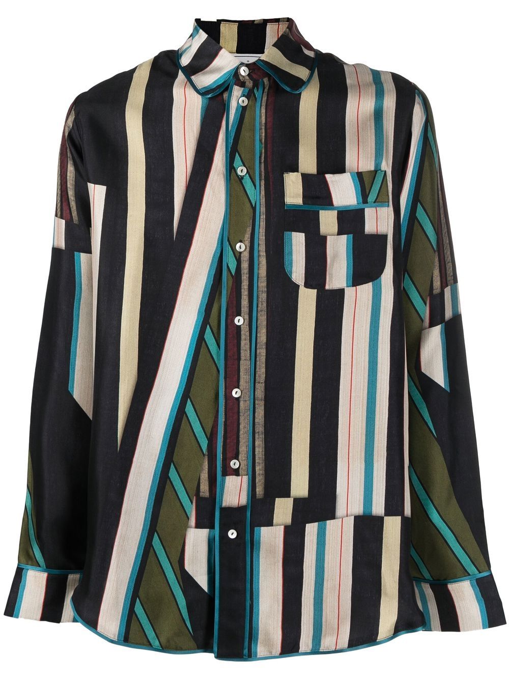 Pierre-Louis Mascia stripe-print Silk Shirt - Farfetch
