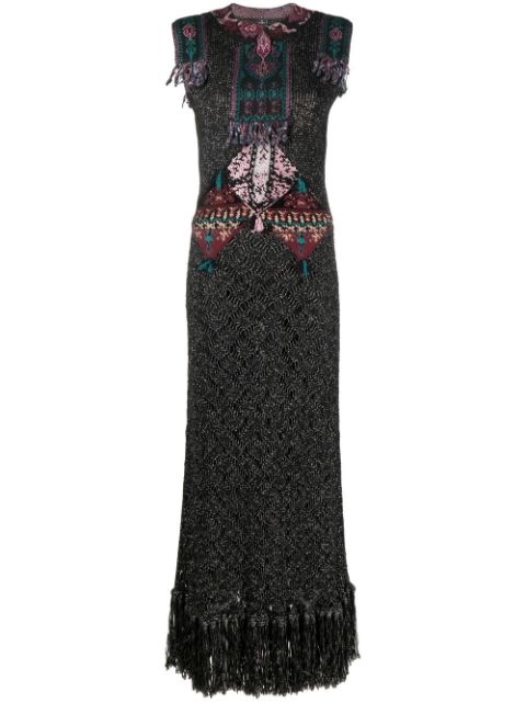 ETRO patterned intarsia-knit dress