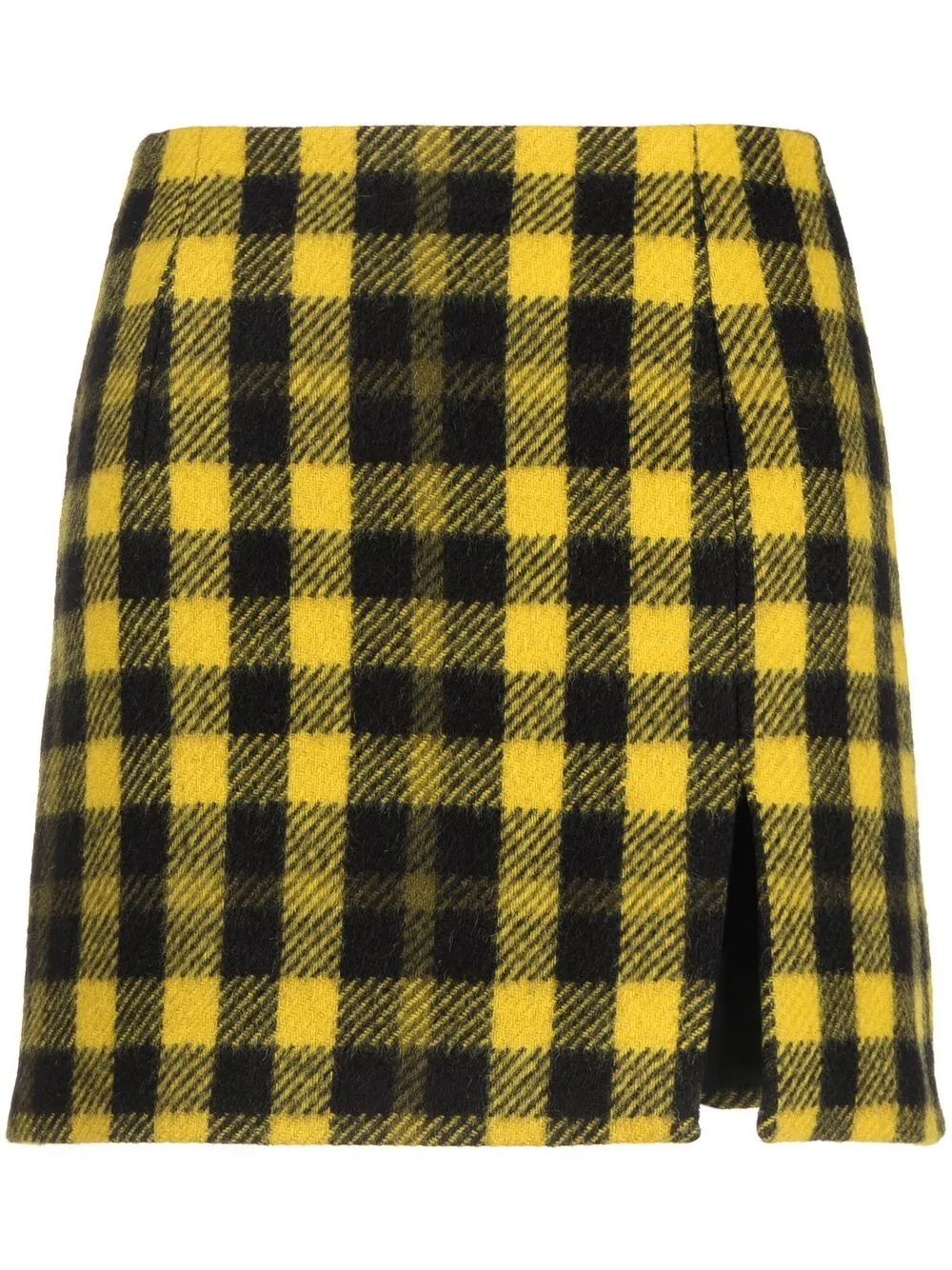 

Alessandra Rich checked tweed miniskirt - Yellow