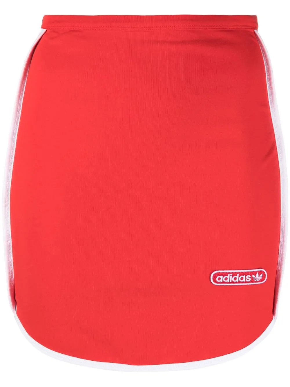

adidas logo-patch detail skirt - Red