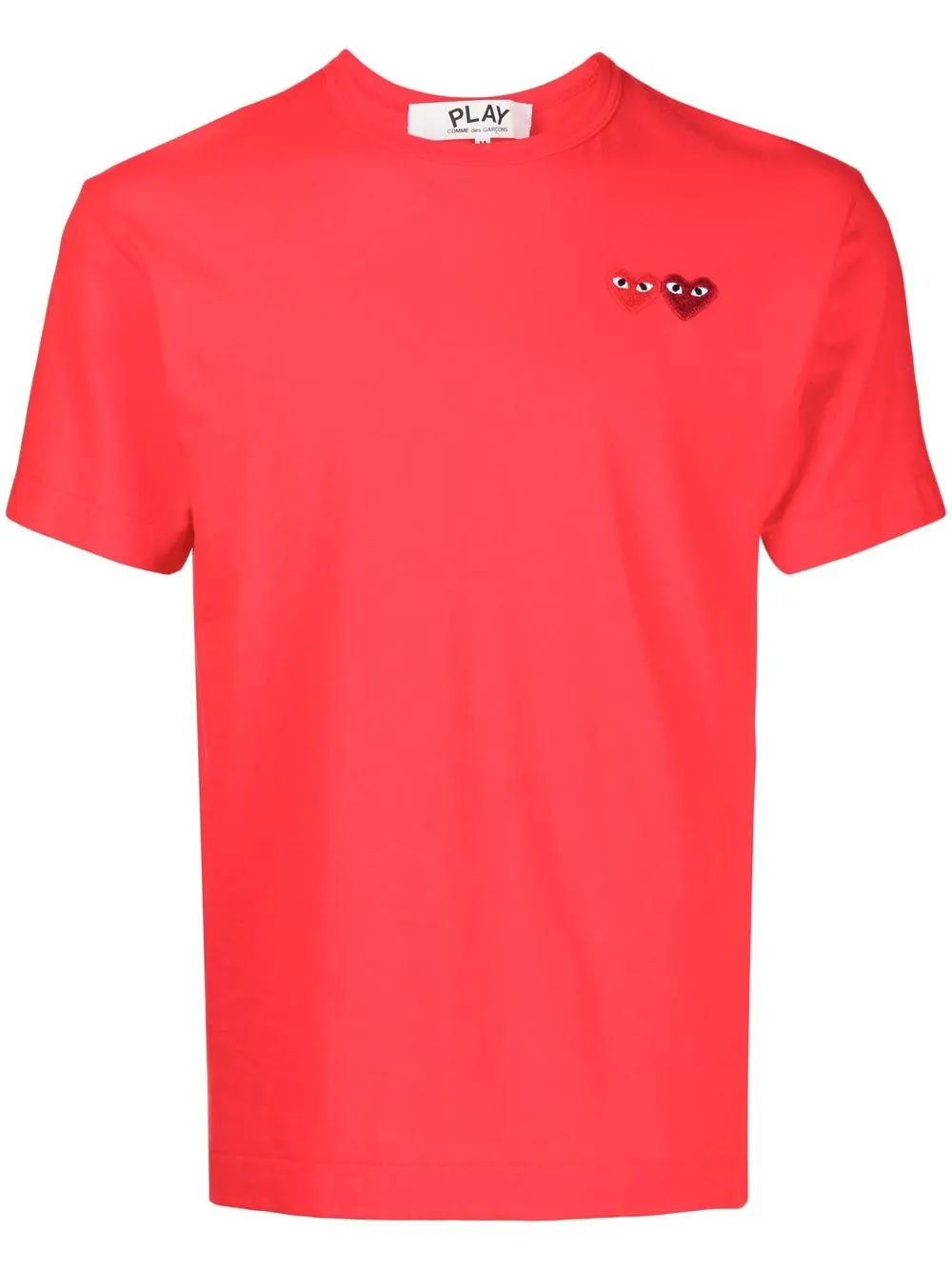 

Comme Des Garçons playera con cuello redondo - Rojo