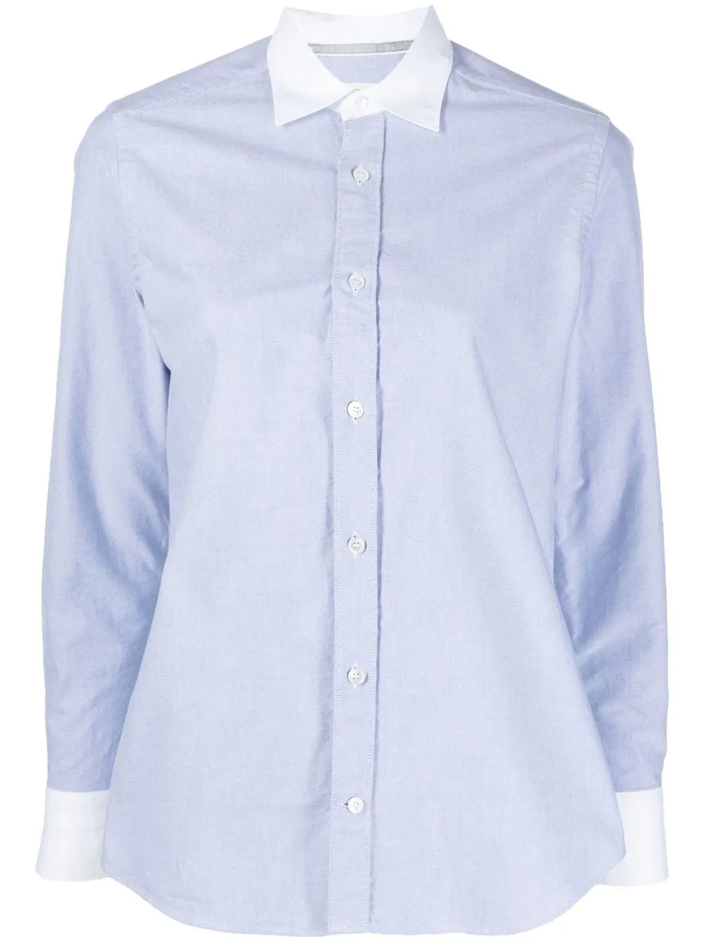 

Tintoria Mattei playera manga larga con diseño de dos tonos - Azul