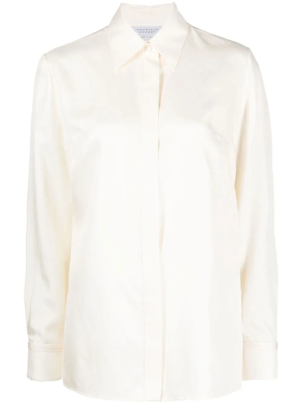 

Gabriela Hearst point-collar silk shirt - Neutrals