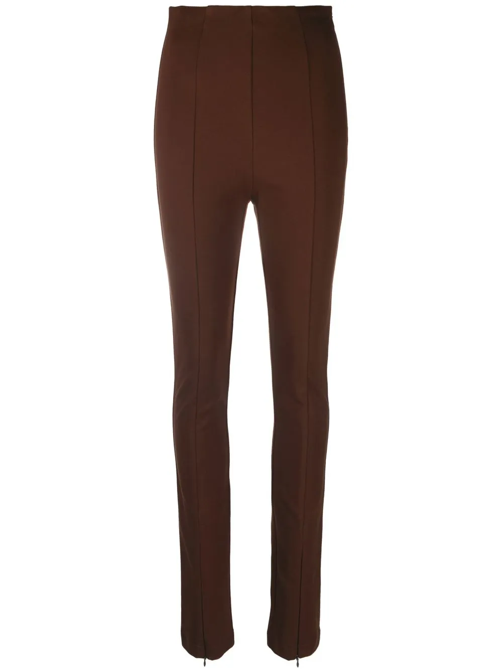 

PINKO front-slit slim-cut trousers - Brown