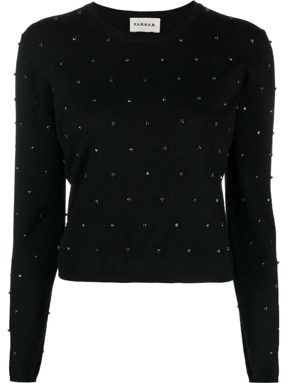 

P.A.R.O.S.H. long-sleeve knitted jumper - Black