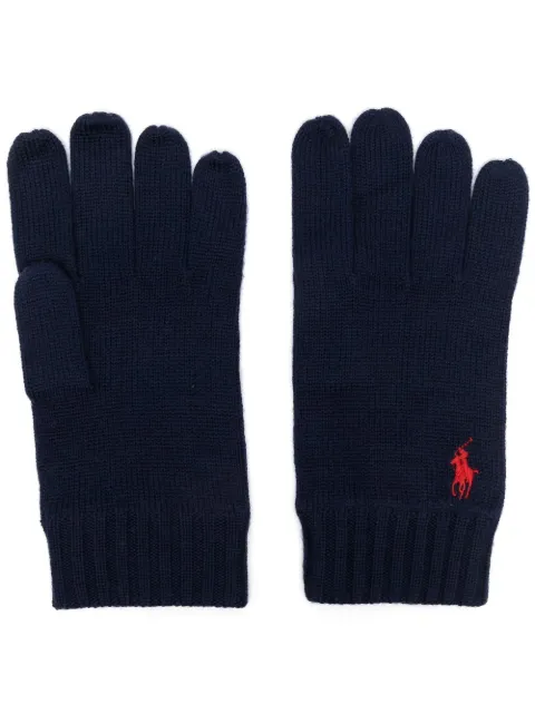 Polo Ralph Lauren logo-embroidered wool gloves