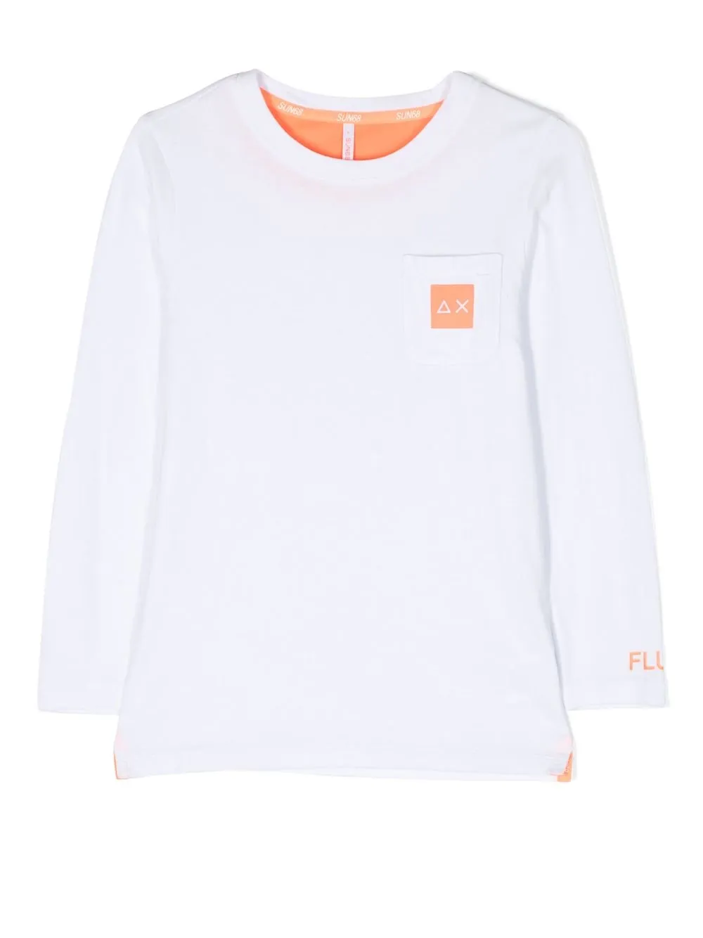 

Sun 68 logo-patch long-sleeved T-shirt - White