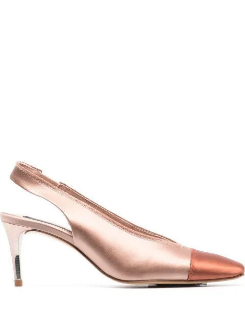 Pedro Garcia metallic slingback-strap 75mm pumps