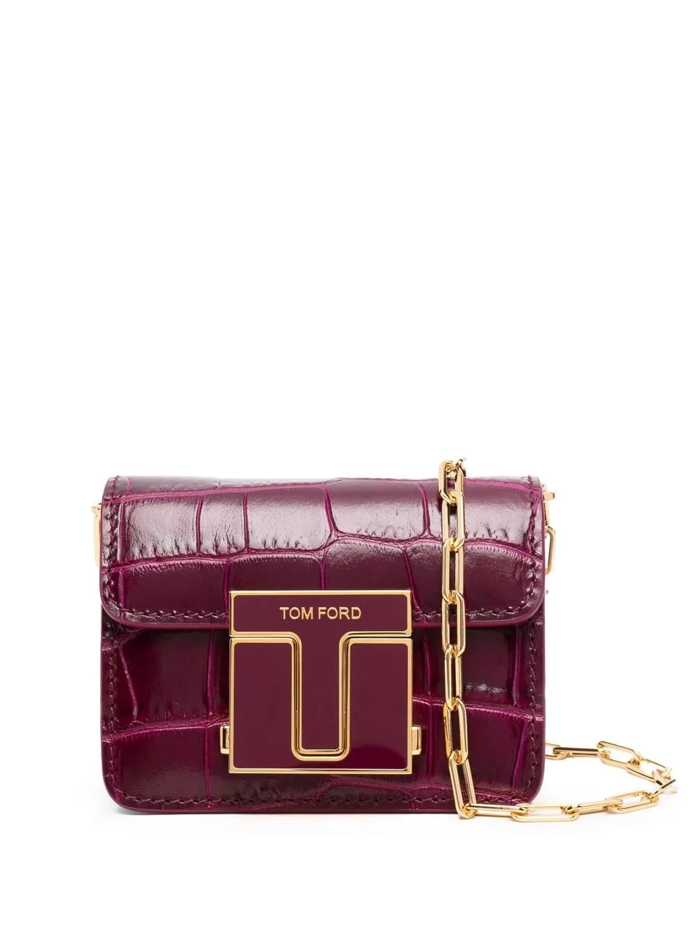 

TOM FORD bolsa mini con placa del logo - Morado