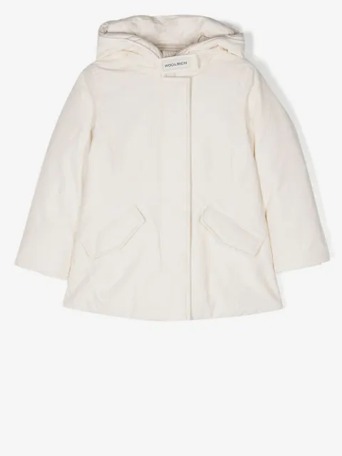 Woolrich Kids abrigo con capucha y cierre oculto