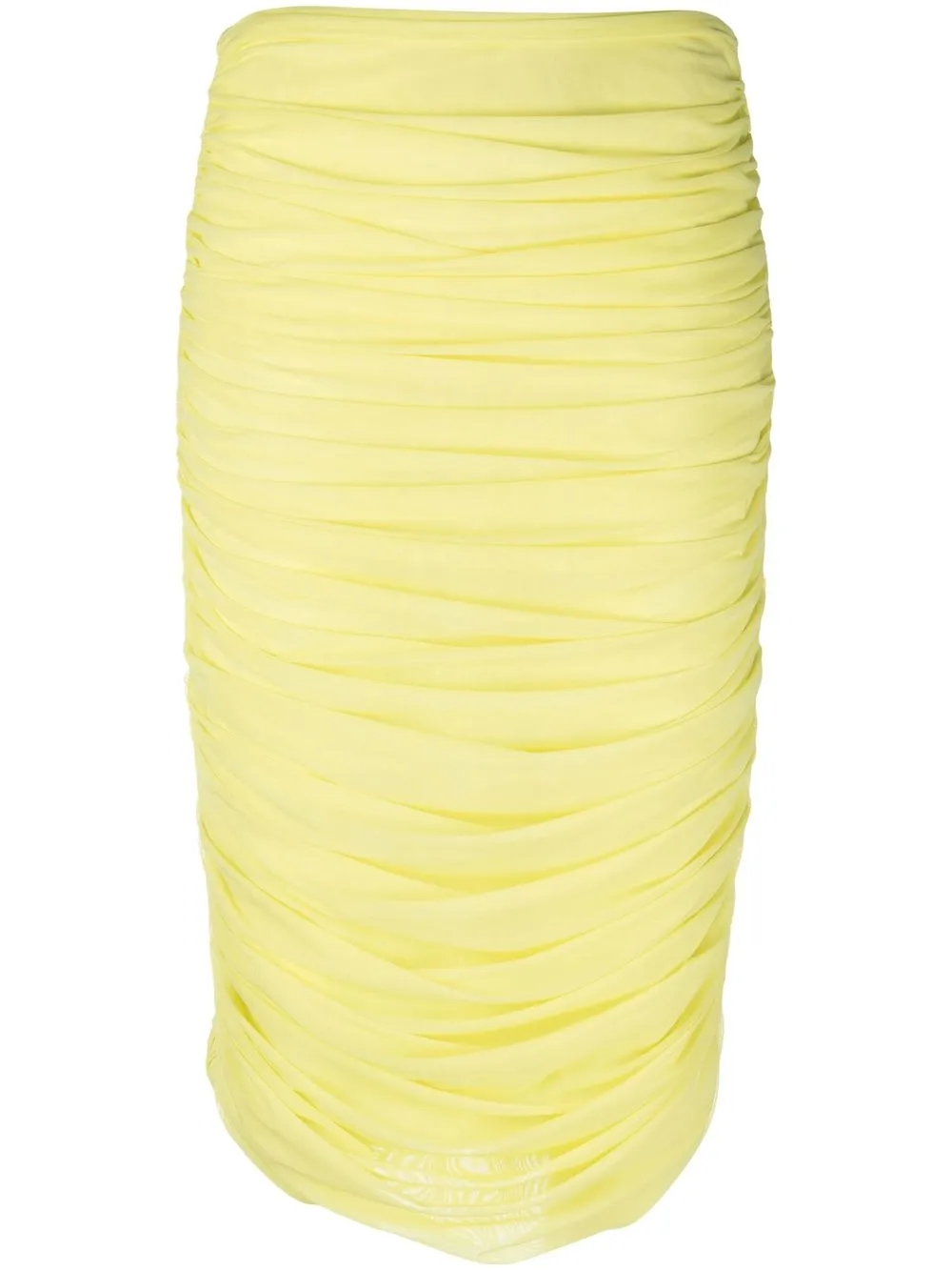 

DES PHEMMES falda midi fruncida - Amarillo