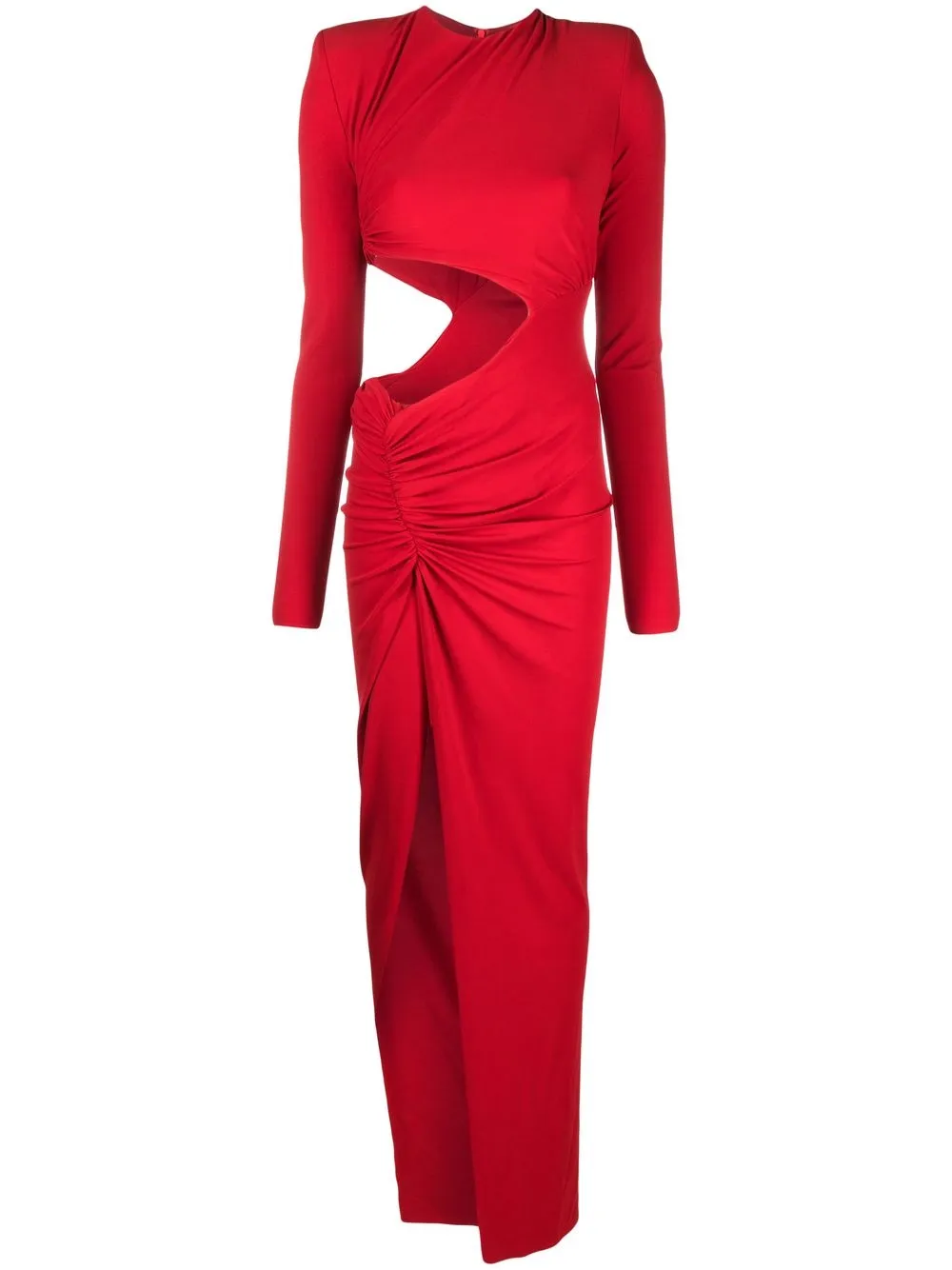 

Alexandre Vauthier vestido manga larga con aberturas - Rojo