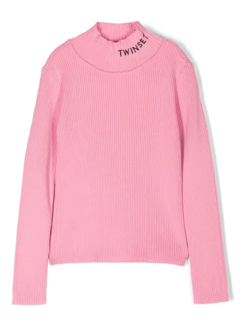 TWINSET Kids embroidered-logo pullover jumper