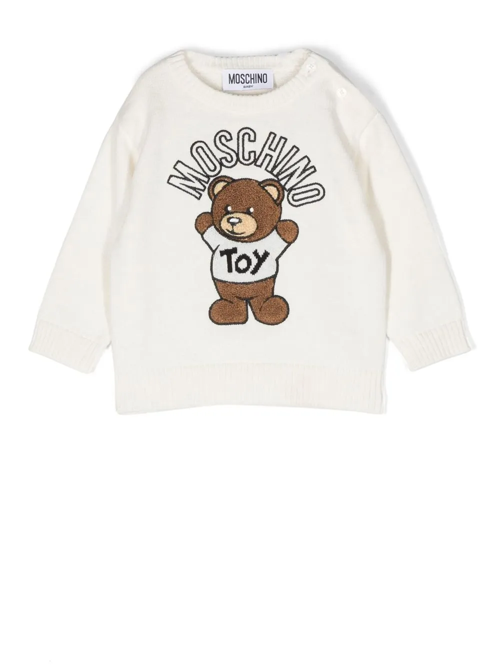 

Moschino Kids Teddy Bear crew-neck jumper - Neutrals