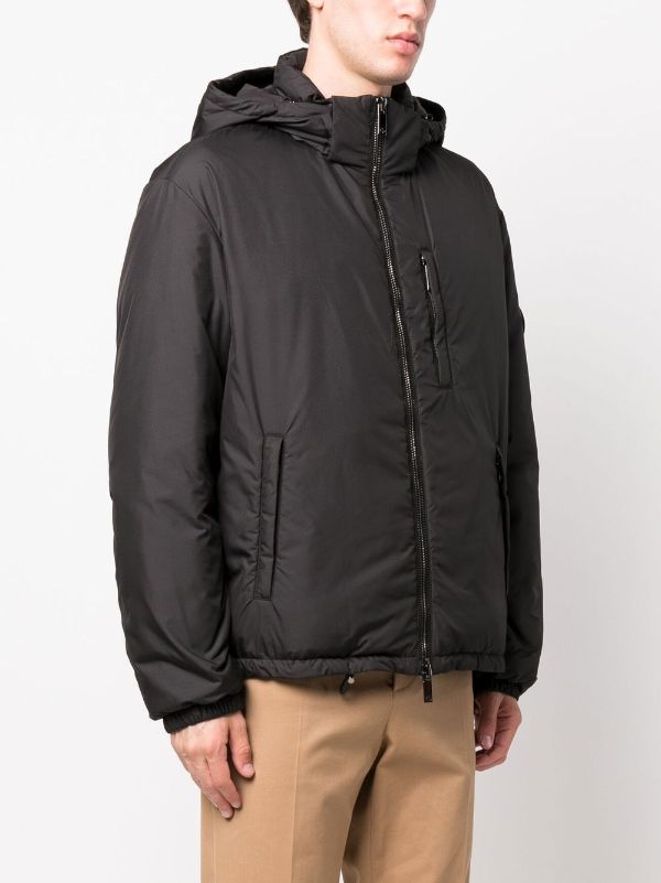 Giorgio Armani Logo Patch Padded Down Jacket Farfetch