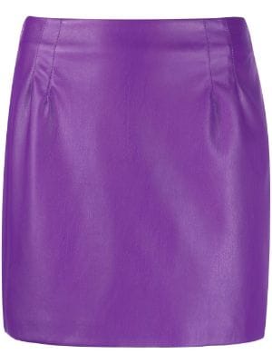 Farfetch Women Clothing Skirts Mini Skirts Faux leather miniskirt Purple 