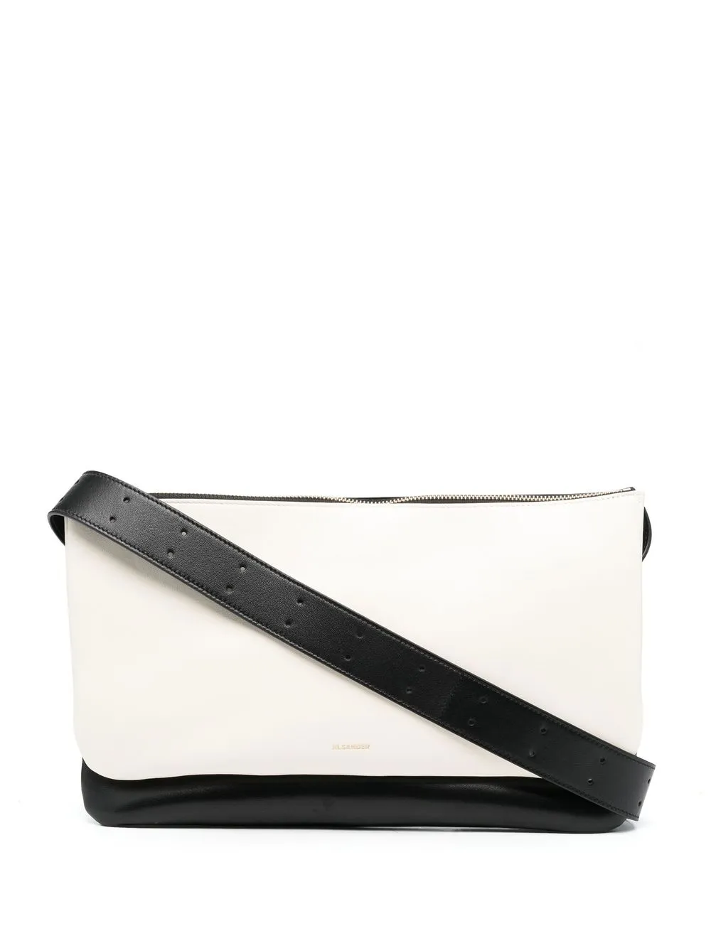 

Jil Sander contrast-panel leather shoulder bag - Black