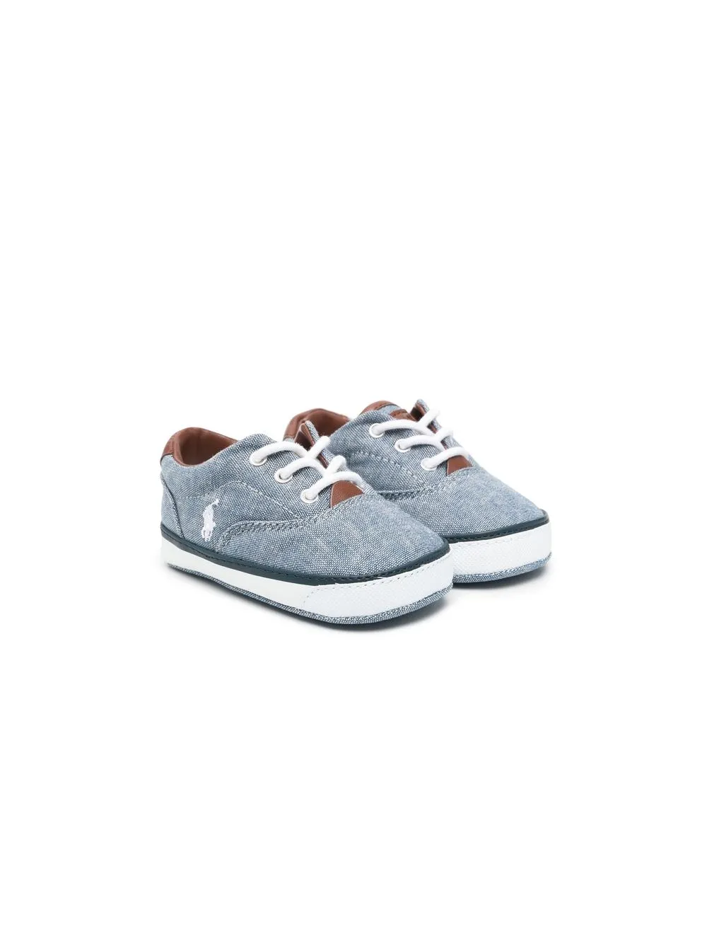 

Ralph Lauren Kids Polo Pony-motif pre-walkers - Blue