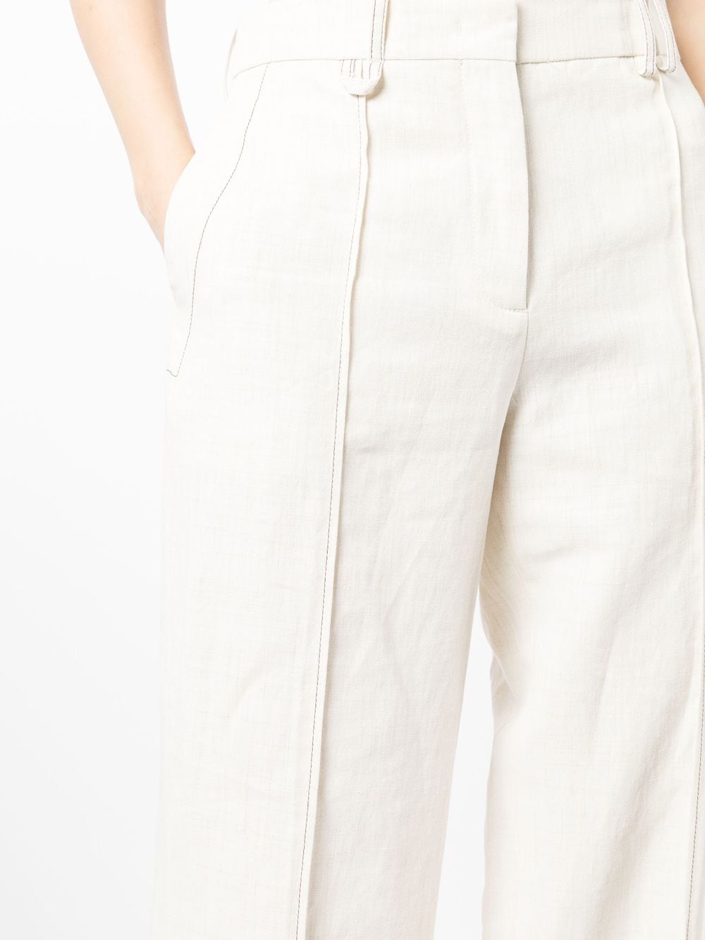 Shop Jacquemus Le Pantalon Camargue Straight-leg Trousers In Neutrals