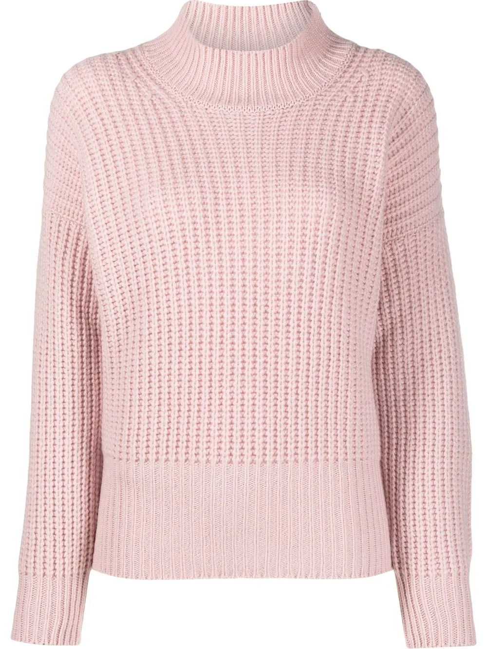 

Incentive! Cashmere suéter de cachemira de canalé con cuello de tortuga - Rosado