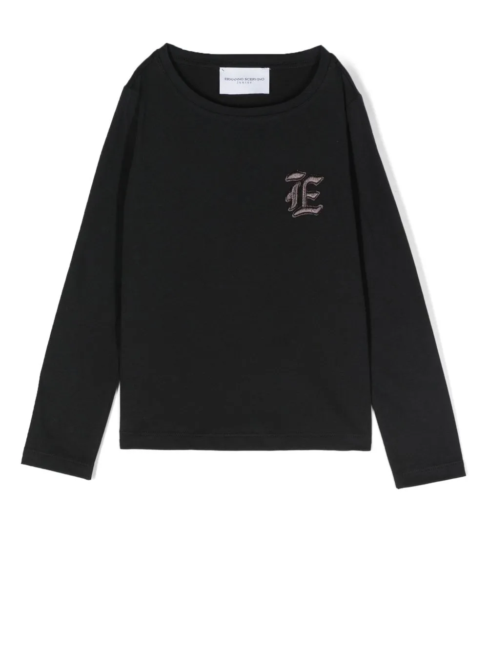 

Ermanno Scervino Junior embroidered-logo long-sleeved T-Shirt - Negro