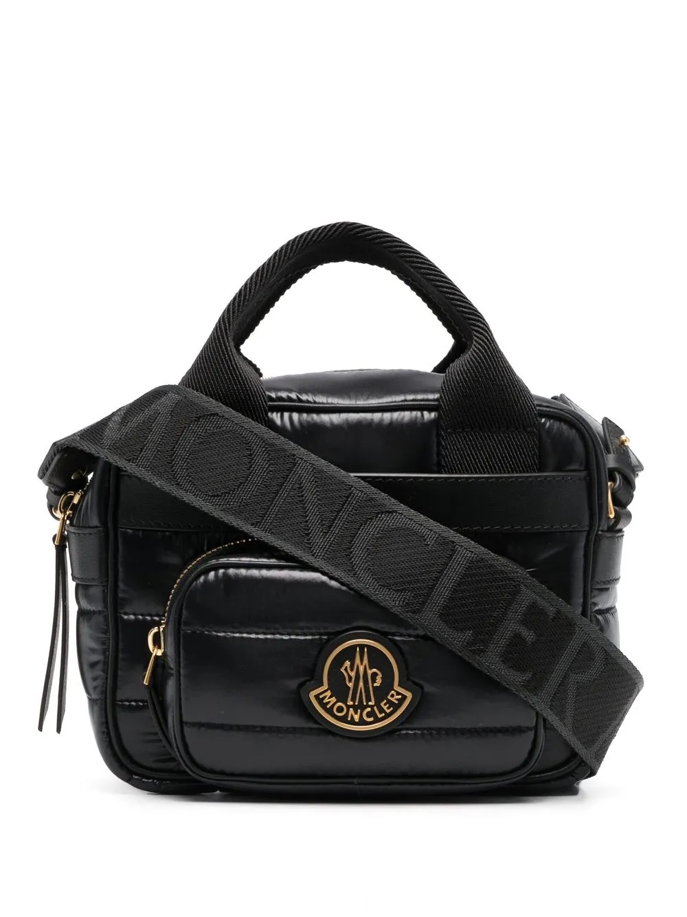 

Moncler mochila tipo mensajero con placa del logo - Negro