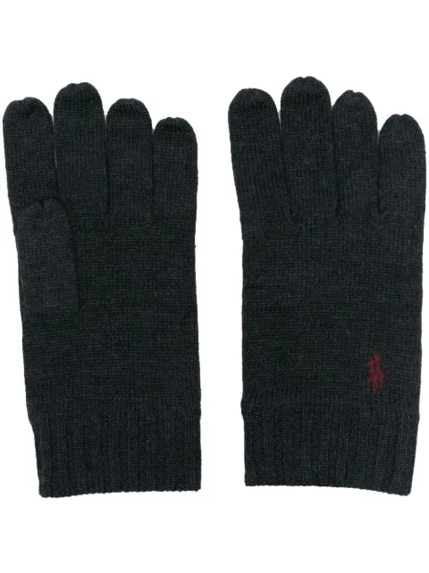 Polo Ralph Lauren logo-embroidered wool gloves