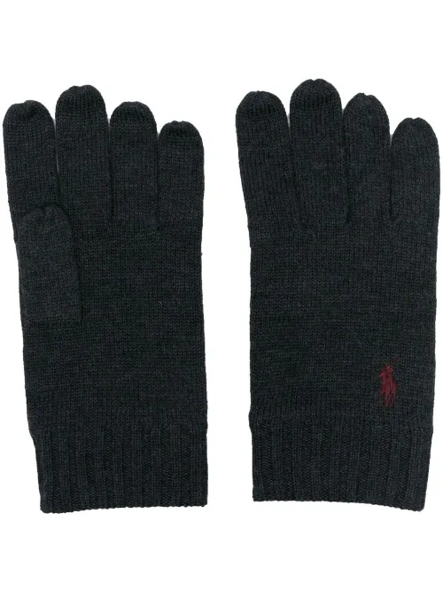 Gants en laine à logo brodé - Polo Ralph Lauren - Modalova