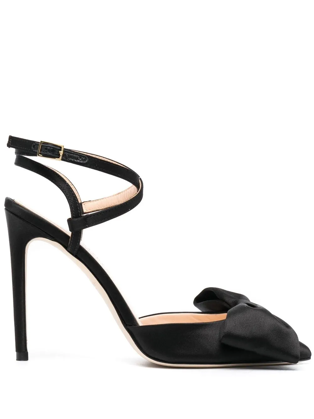 

Dee Ocleppo bow-detail satin pumps - Black