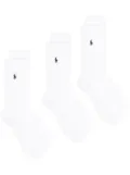 Polo Ralph Lauren three-pack Polo Pony ankle socks - White