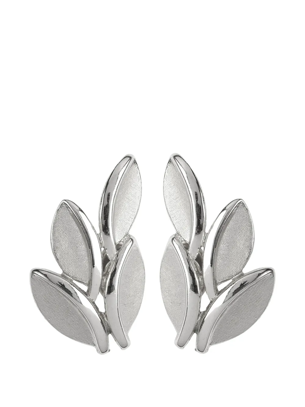 1960s Trifari Leaf-Motif Clip-On Earrings